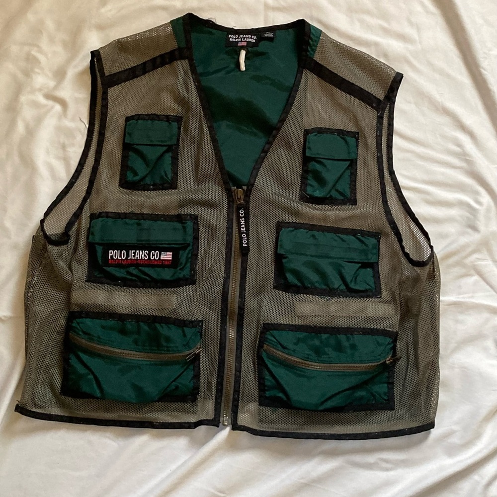 Vintage Polo Vest Casual/ Fishing Utility Vest